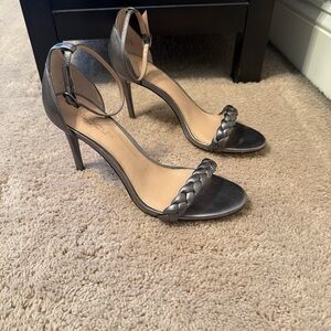 Rachel Zoe Metallic Silver Heels